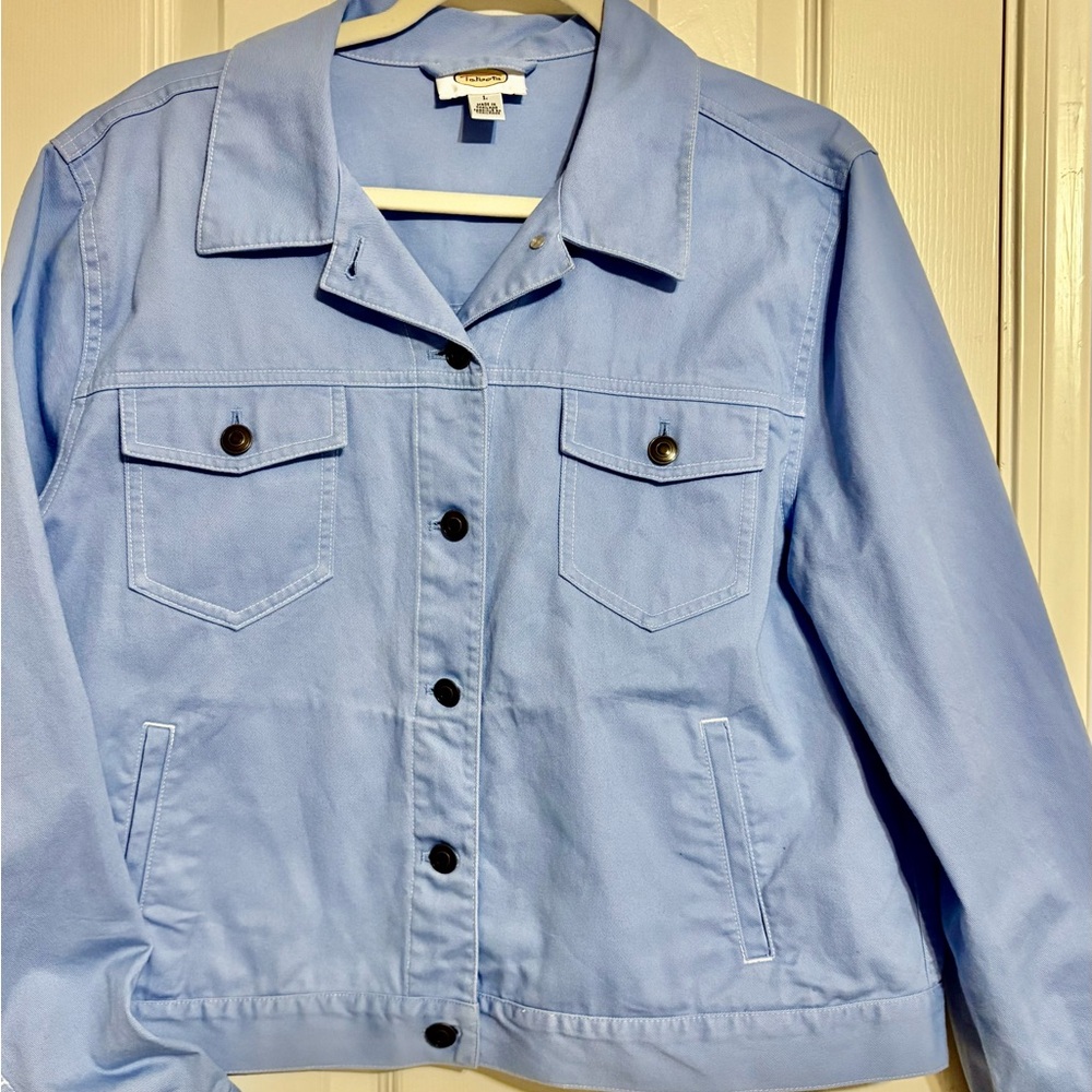 Talbots Size Large Light  Blue Denim Jacket